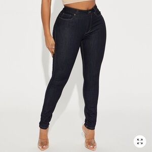 Fashion Nova Dark Blue Skinny Jeans